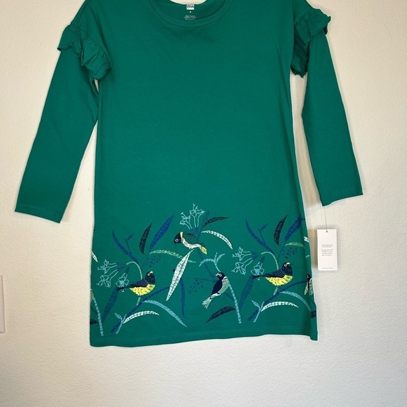 NWT Tea Collection Size 8 Long Sleeve dress with birds - Picture 3 of 11